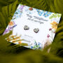 Inky Forget Me Not Cluster Birch Stud Earrings, thumbnail 3 of 10