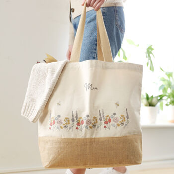 Personalised Wildflower Tote Bag, 5 of 9