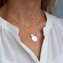 Jessie Personalised Initial Disc And Pearl Necklace, thumbnail 1 of 9
