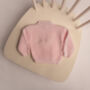 Personalised Ribbed Knitted Baby Cardigan, thumbnail 2 of 8