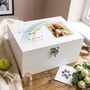 Personalised Rainbow Bridge Pet White Wooden Memorial Keepsake Box 22cm | 27cm | 30cm, thumbnail 1 of 11
