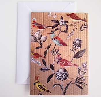 Birds And Flowers Birthday Greetings Card, 2 of 4