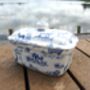 Lidded Butterdish In Blue Safari Design, thumbnail 7 of 9