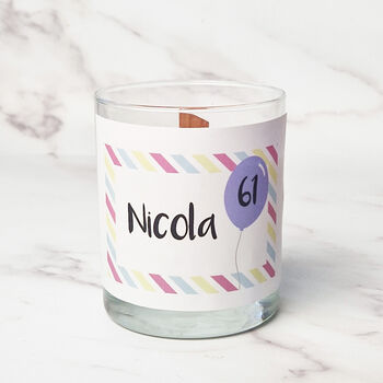 Personalised Birthday Cake Sprinkles Scented Candle, 7 of 11