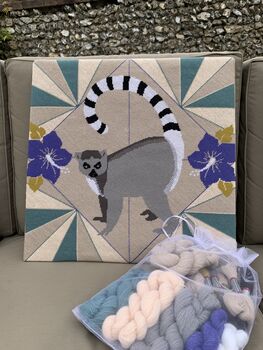 Lemur Tapestry Kit With 100% British Wool, 3 of 6