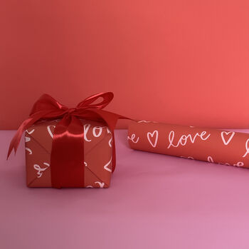 Valentine's Script Love Wrapping Paper, 2 of 6