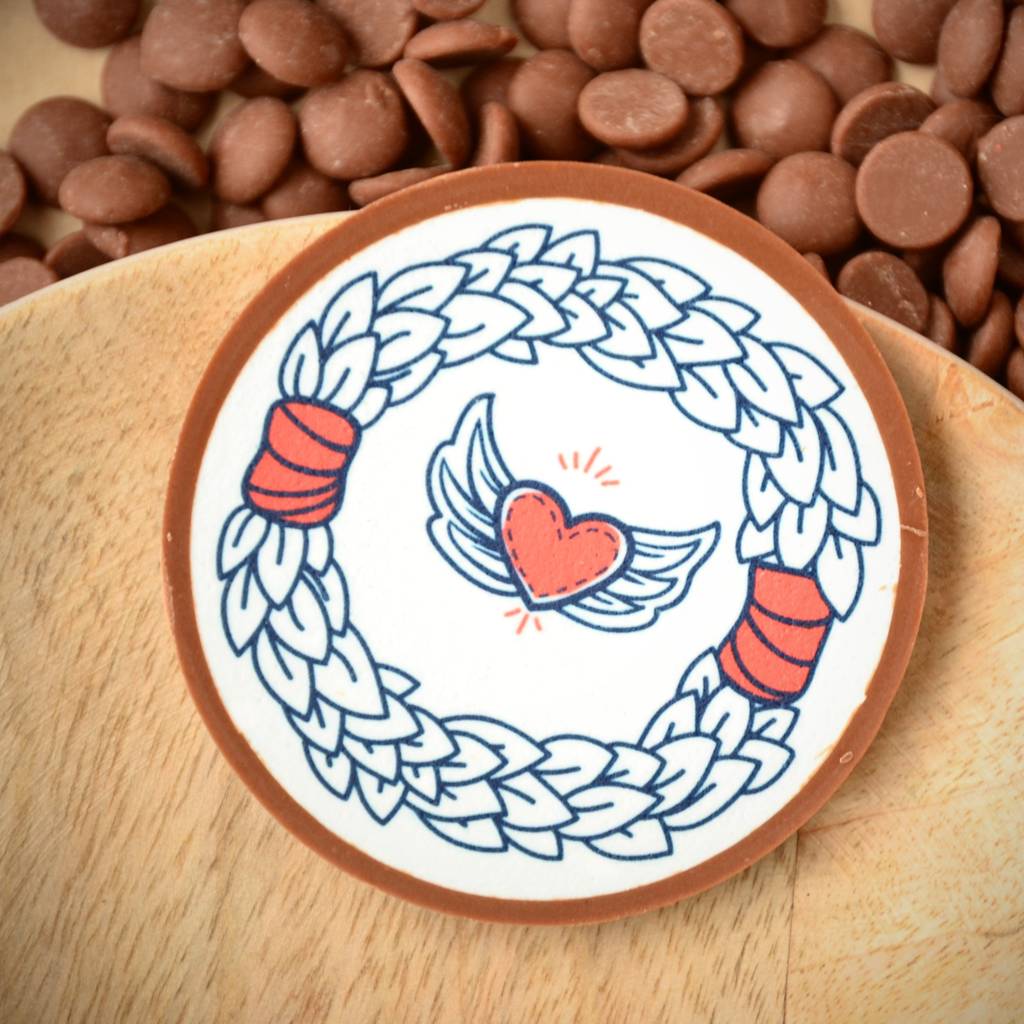 Retro Heart Design Valentine's Chocolate Gift