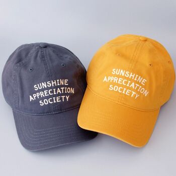 ‘Sunshine Appreciation Society’ Cotton Baseball Cap, 3 of 12