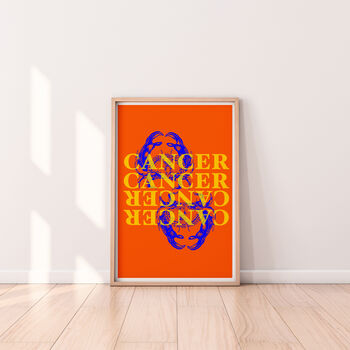 Cancer Typography Zodiac Print, 4 of 6