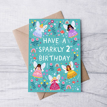 Any Age Fairy Birthday Card, Girls Age Birthday Card, 2 of 8