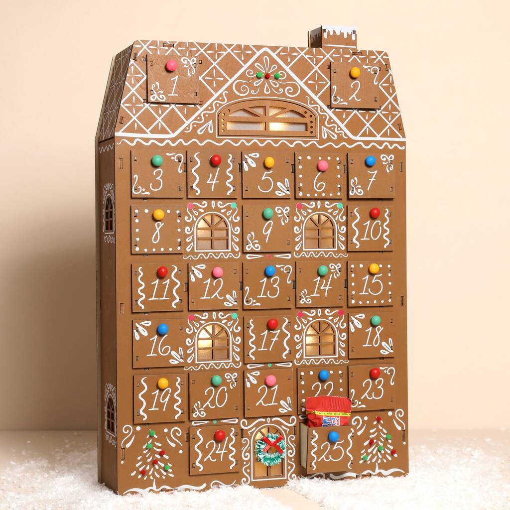 Fill Your Own Colour Pop Gingerbread House LED Advent Calendar, 1 of 8