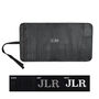Personalised Black Leather Knife Roll With Zip Pocket, thumbnail 8 of 10