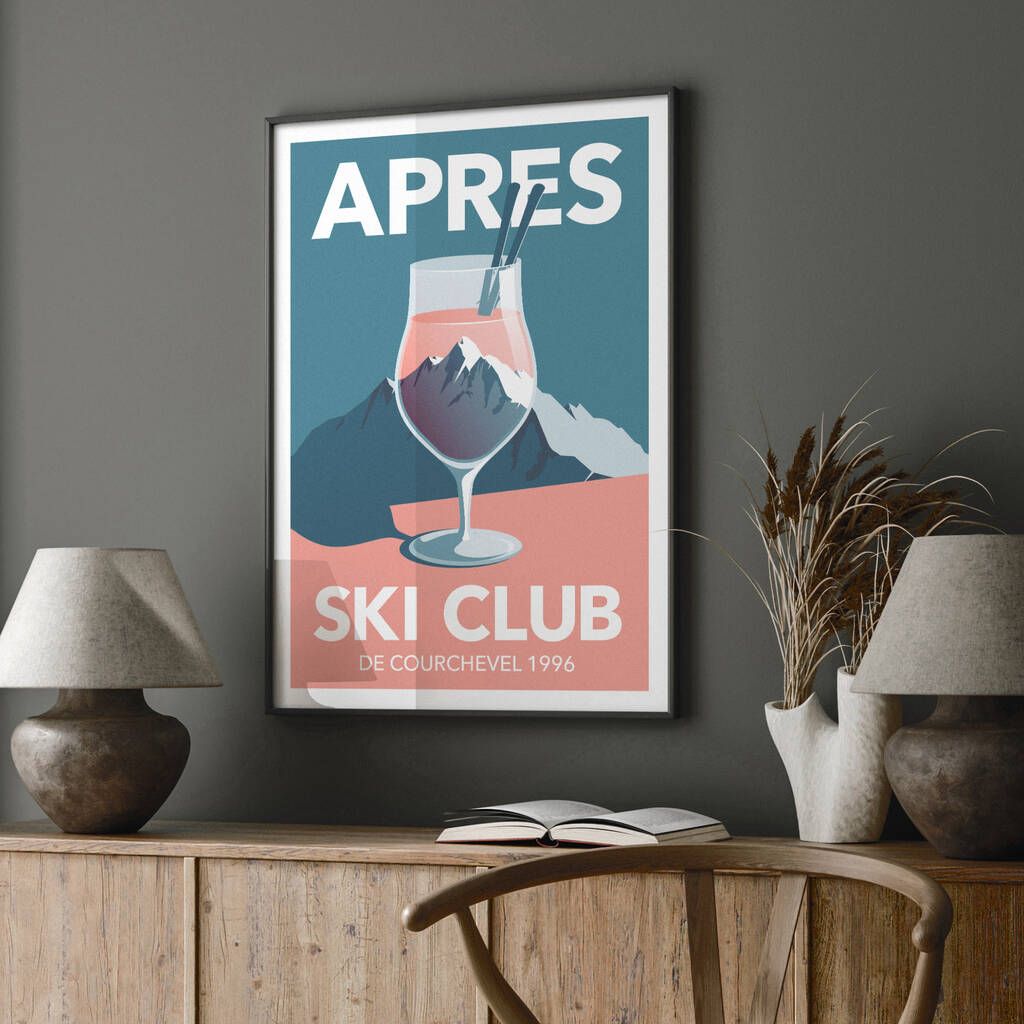 Personalised Apres Ski Poster By Rocket Jack