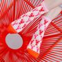 Women's Bamboo Socks Cream Lobster Stripes, thumbnail 1 of 5