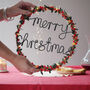 Merry Christmas Holly And Berry Fairy Light Wreath, thumbnail 1 of 6