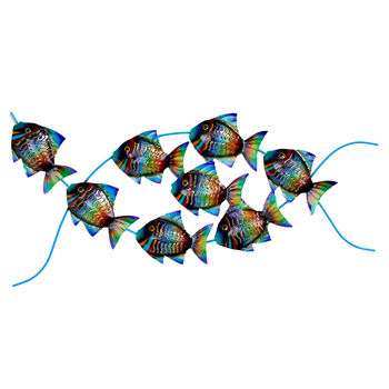 Tropical Fish Metal Wall Sculpture 70cm Coastal Décor, 7 of 12