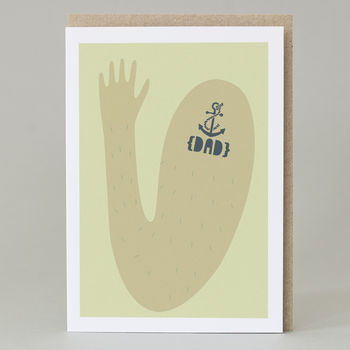 'Dad' Tattoo Father's Day Card, 2 of 4