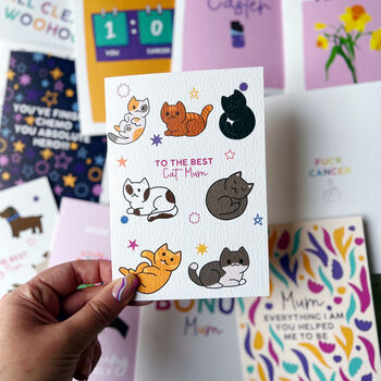 Cat Mum Card 'To The Best Cat Mum', 2 of 2