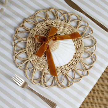 Wicker Scallop Woven Table Mat, 4 of 9