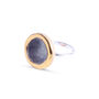 Sterling Silver, Ceramic, Glass And Gold Dusk Adjustable Ring, thumbnail 1 of 6