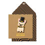Handmade Top Hat Frenchie Birthday Card, thumbnail 1 of 5
