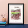 Watercolour Football Stadium Personalised Print, thumbnail 1 of 5