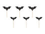 Halloween Black Bat Cupcake Toppers X Six, thumbnail 2 of 2