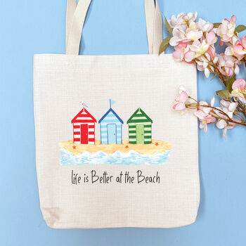 Beach Huts Tote Bag | Beach Bag, 5 of 7