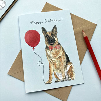 German Shepherd Dog Birthday Card, 2 of 2