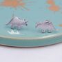 Tricerotops Dinosaur Stud Earrings In Sterling Silver, thumbnail 6 of 11
