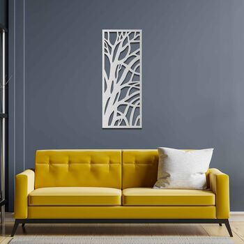 Geometric Wooden Tree Wall Art Modern Hanging Decor, 11 of 12