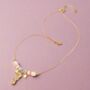 Beaded Gold Seahorse Layering Necklace, thumbnail 3 of 4