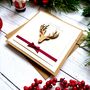 Handmade Stag Christmas Card For Him, thumbnail 3 of 6