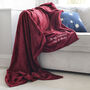 Personalised Valentine's Day Ruby Red Blanket, thumbnail 3 of 5