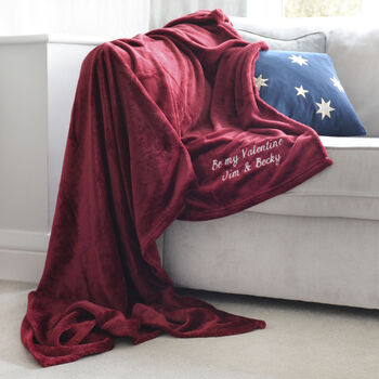 Personalised Valentine's Day Ruby Red Blanket, 3 of 5