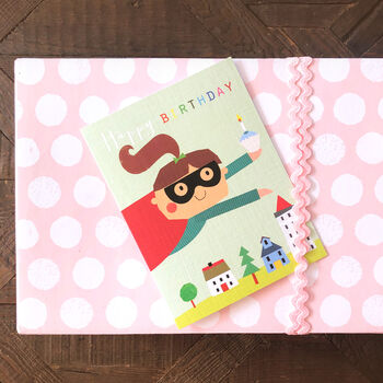 Mini Superhero Girl Birthday Card, 3 of 5