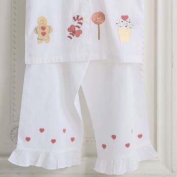 Girl's Personalised Gingerbread Cotton Pj's, 3 of 5