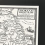 Roman Britain Map Hand Drawn Fine Art Print, thumbnail 9 of 12