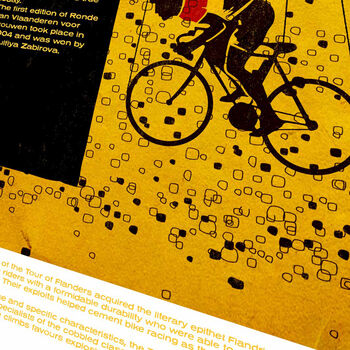 De Ronde Tour Of Flanders Puppeteer Cycling Poster, 4 of 4
