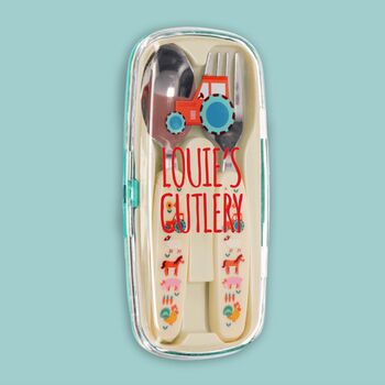 Personalised Child's Farm Cutlery Set, 3 of 5
