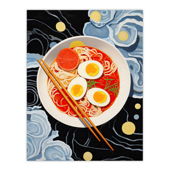 Noodles And Doodles Ramen Food Kitchen Wall Art Print, 6 of 6