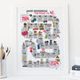 40th Birthday Personalised Print ‘Road To 40’, thumbnail 1 of 11