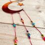 Moon And Star Sun Catcher Vibrant Orange And Red, thumbnail 5 of 7