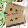 Merry Christmas Card With Sleigh And Xmas Present, thumbnail 1 of 3