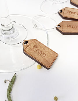 Personalised Five Name Tag Wine Glass Charms, 9 of 9