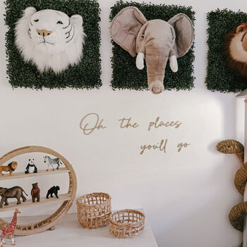 Wooden 'Oh the places you'll go' Wall Decal Quote, 2 of 6