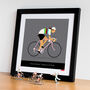 Personalised Female Cycling Print, Rainbow Jersey, thumbnail 3 of 9