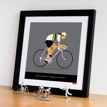 Personalised Female Cycling Print, Rainbow Jersey, 3 of 9