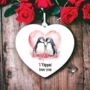 Personalised Penguin Valentine's Couple Gift B, thumbnail 2 of 2