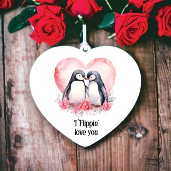 Personalised Penguin Valentine's Couple Gift B, 2 of 2